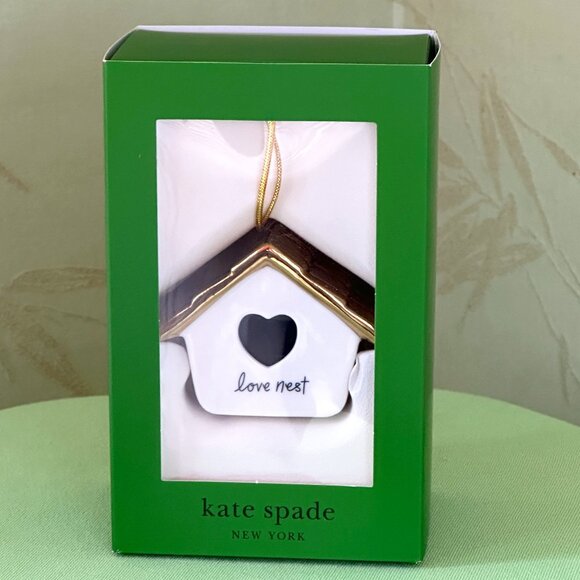 KATE SPADE "BE JOLLY" ORNAMENT:NIB BIRD HOUSE - Picture 1 of 8